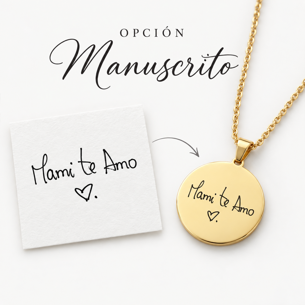 Necklace with round pendant
