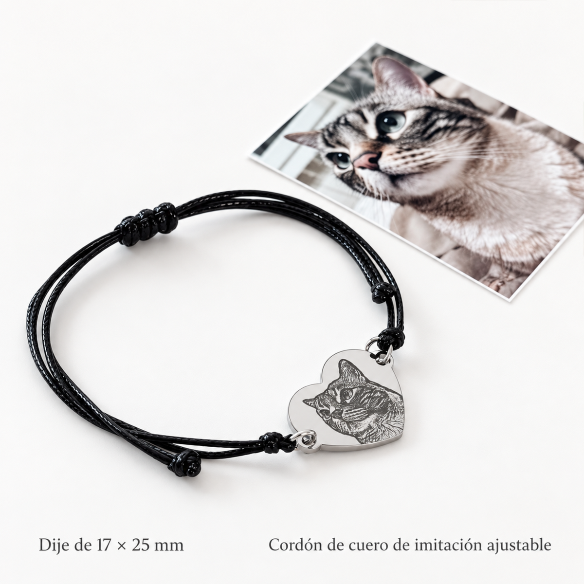 Pulsera con dije de corazón