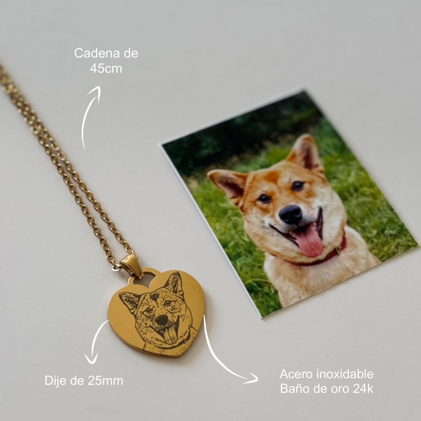 Collar con dije de corazón