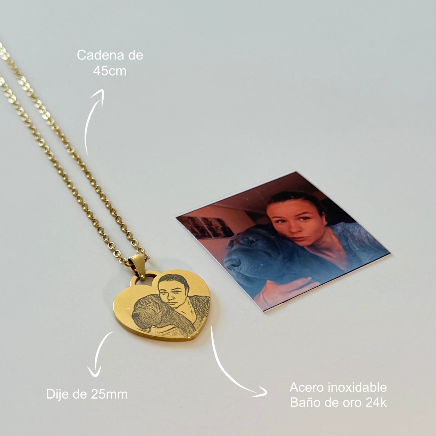 Collar de corazón - Retrato de Persona