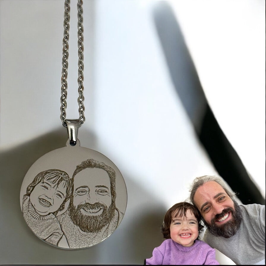 Collar dije redondo - Retrato de Persona
