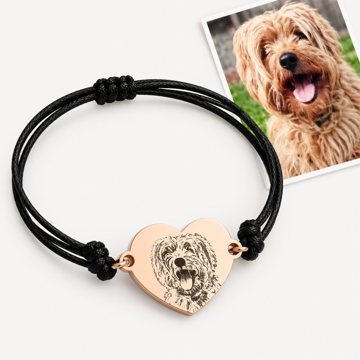 Pulsera con dije de corazón