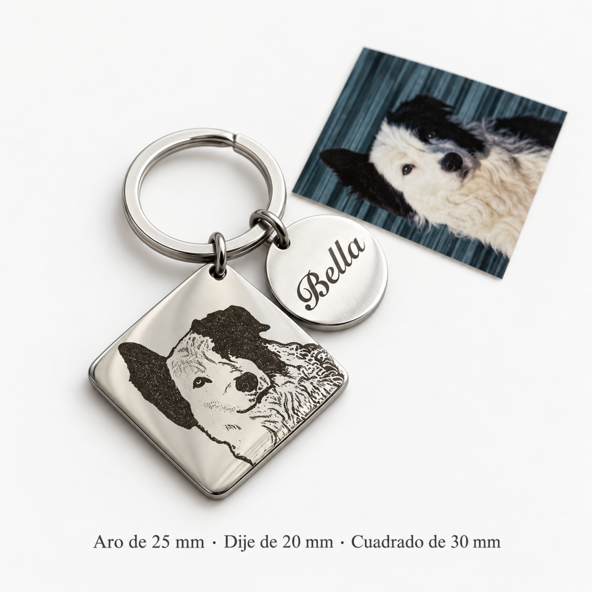 Keychain with double charm