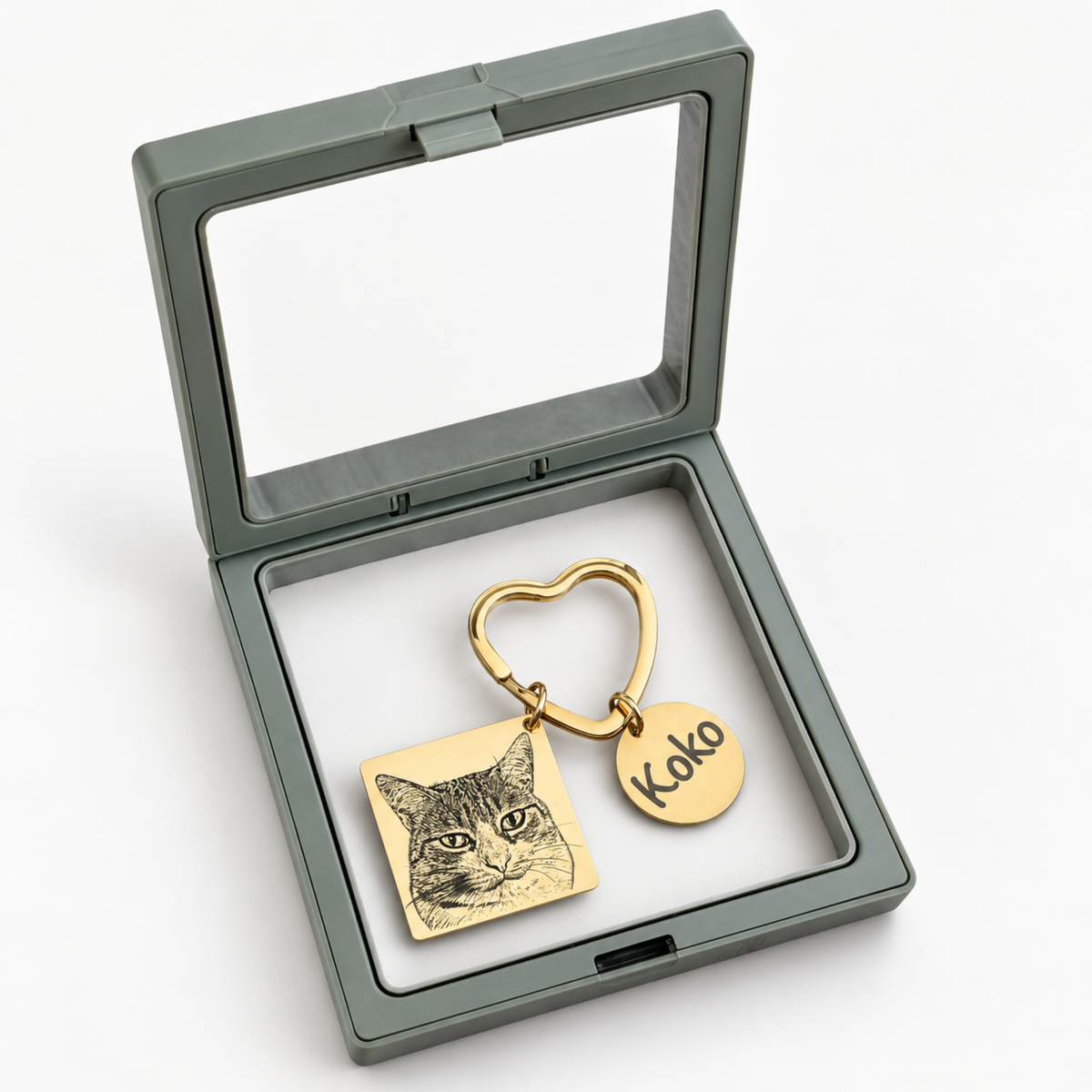 Keychain with double charm