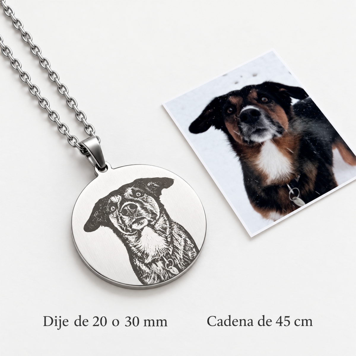 Collar con dije redondo