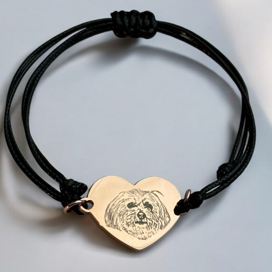 Pulsera con dije de corazón