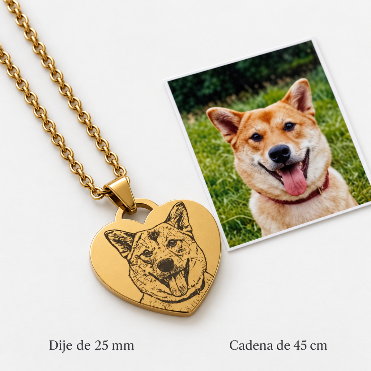Collar con dije de corazón