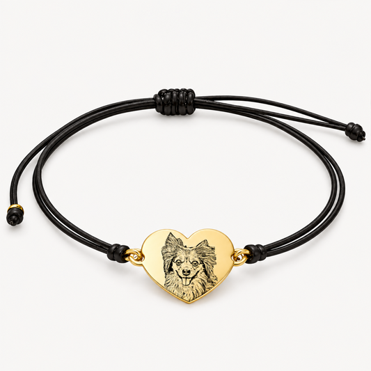 Pulsera con dije de corazón