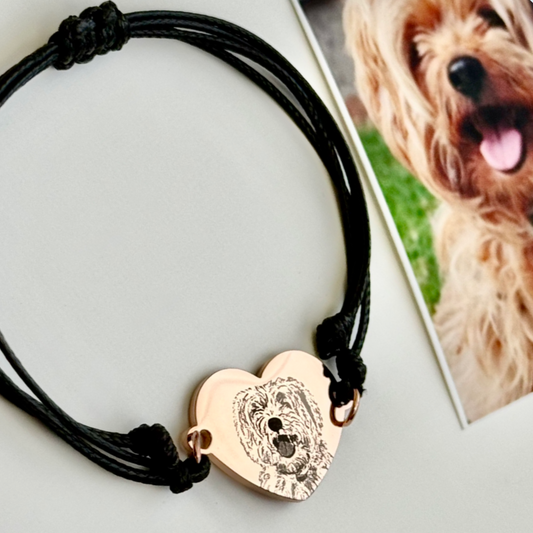 Pulsera con dije de corazón