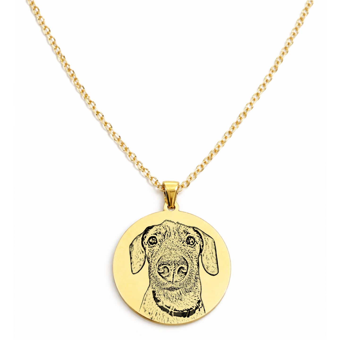 Collar con dije redondo