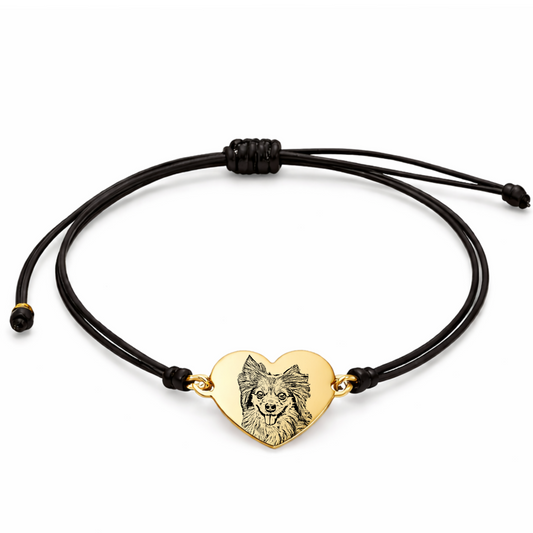 Pulsera con dije de corazón