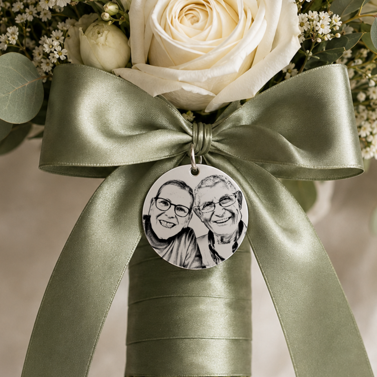 Wedding Bouquet Charm in Stainless Steel