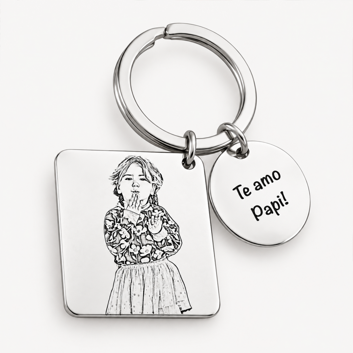 Keychain with double charm