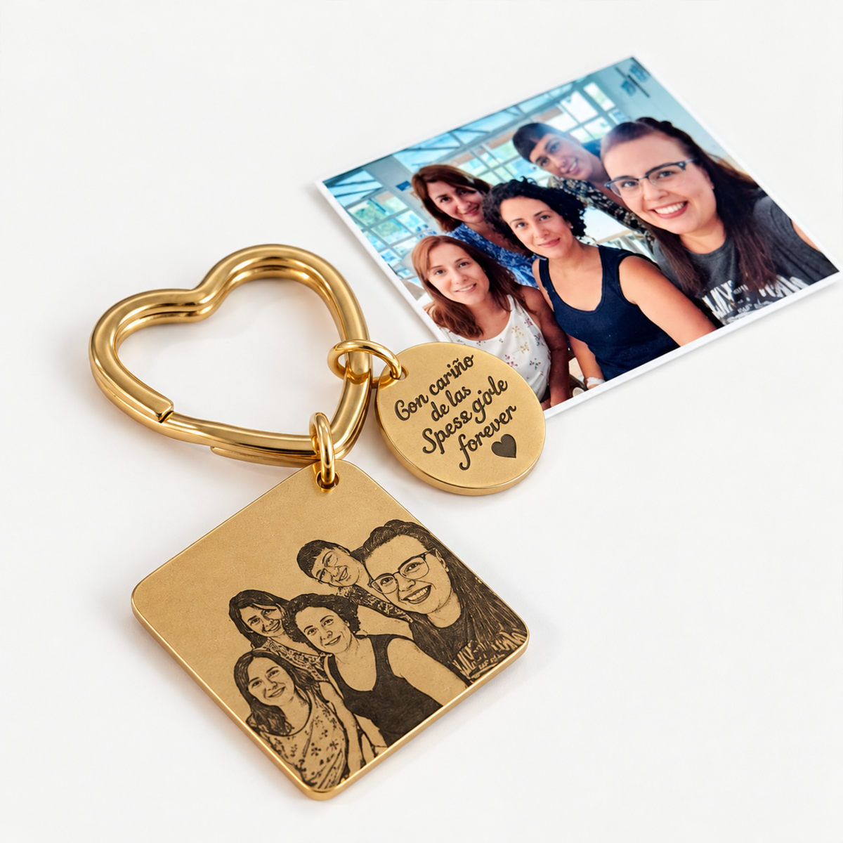 Keychain with double charm