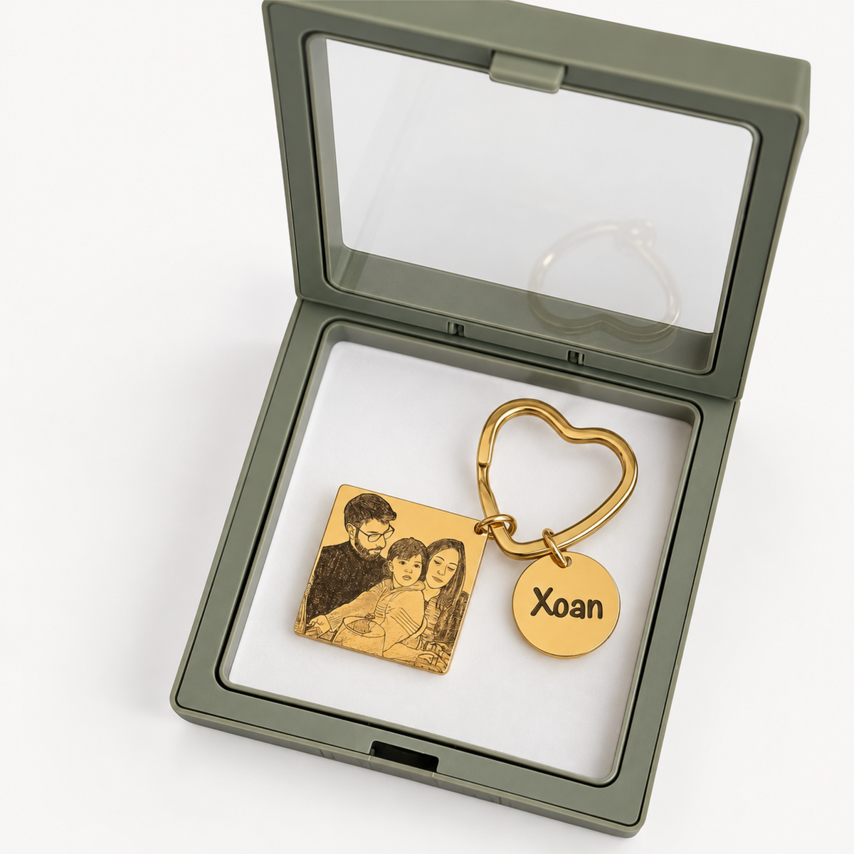 Keychain with double charm
